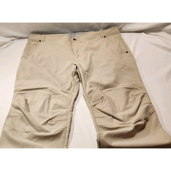 Mountain Hardwear Men's 42x30 Pants Articulated Knee Gray/Khaki Hiking Outdoor - Picture 1 of 12